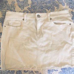 Express White Denim Skirt